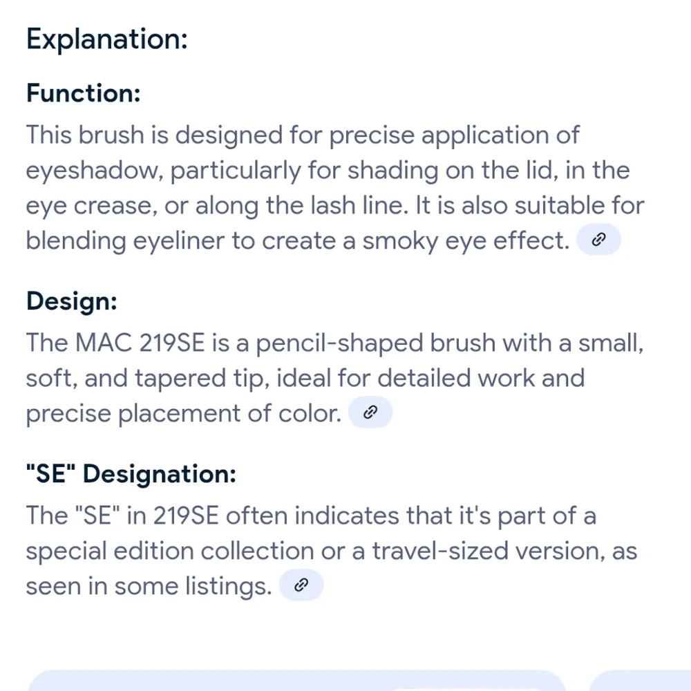 MAC 219SE Cosmetics Black Eyeshadow Brush